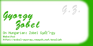 gyorgy zobel business card